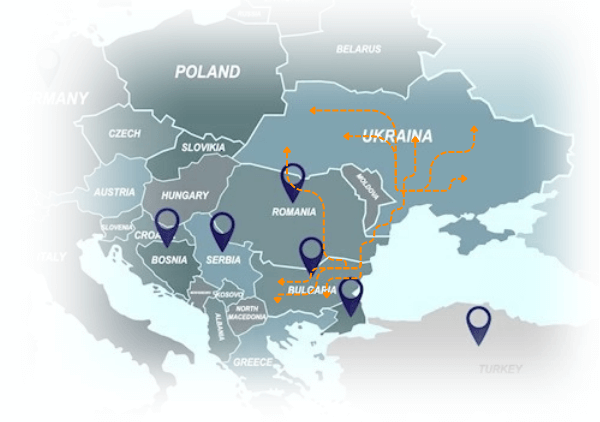 Map transport BG to UA